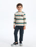 LC Waikiki Crew Neck Long Sleeve Printed Boy T-Shirt